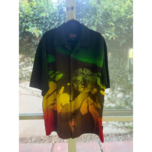 Dragonfly Other - Vintage Y2K Dragonfly Co. Bob Marley Rasta Button Up Shirt Men's 2XL Like New